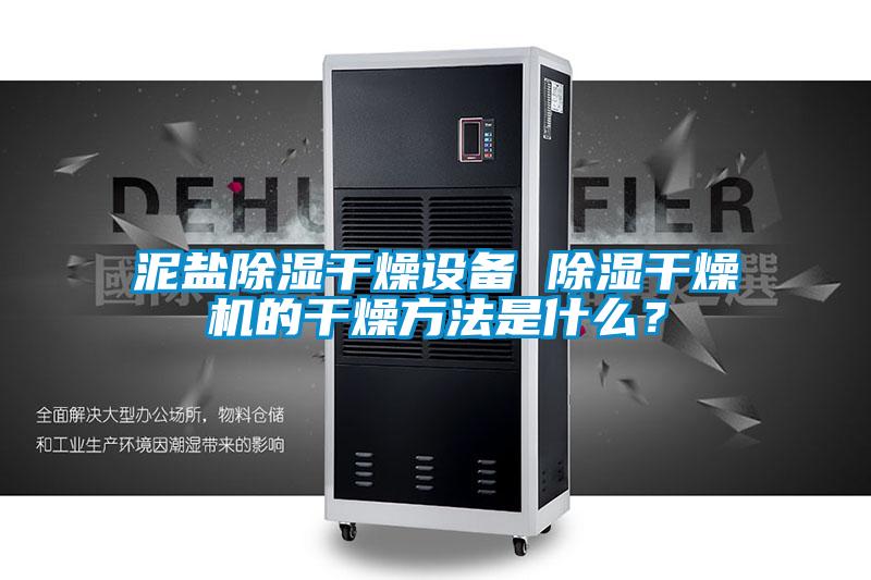泥盐除湿干燥设备 除湿干燥机的干燥方法是什么？